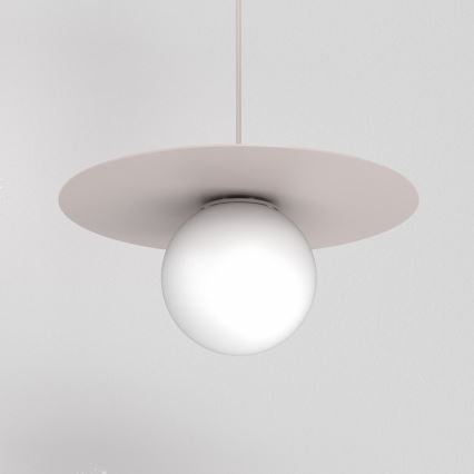 Lampa wisząca na lince FLAT 1xE27/15W/230V kremowa