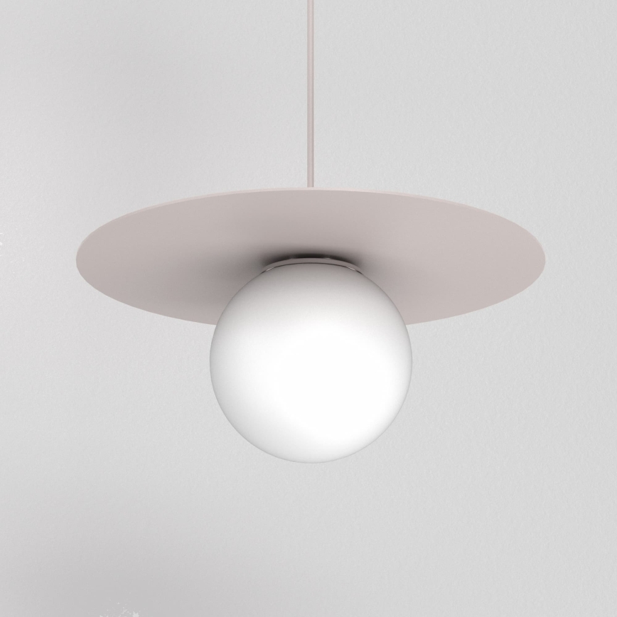 Lampa wisząca na lince FLAT 1xE27/15W/230V kremowa