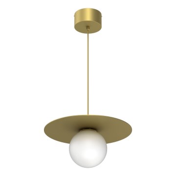 Lampa wisząca na lince FLAT 1xE27/15W/230V złota