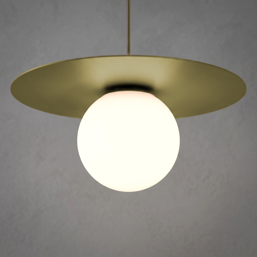 Lampa wisząca na lince FLAT 1xE27/15W/230V złota