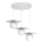 Lampa wisząca na lince FLAT 3xE27/15W/230V biała