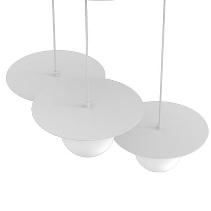 Lampa wisząca na lince FLAT 3xE27/15W/230V biała