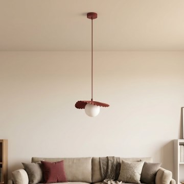 Lampa wisząca na lince FLORA 1xG9/8W/230V czerwona