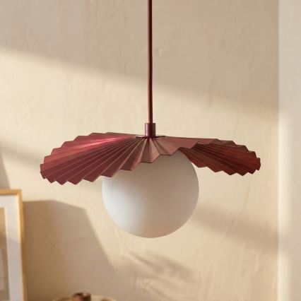 Lampa wisząca na lince FLORA 1xG9/8W/230V czerwona