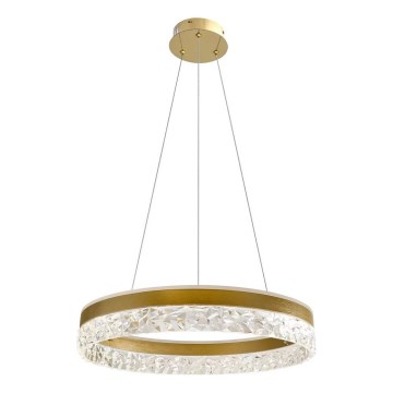 Lampa wisząca na lince FROZI LED/32W/230V, śr. 50 cm, złota