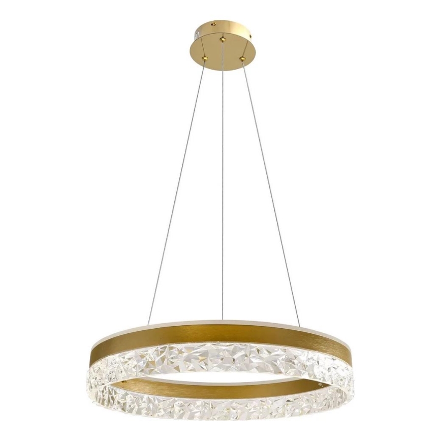 Lampa wisząca na lince FROZI LED/32W/230V, śr. 50 cm, złota