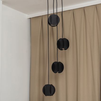 Lampa wisząca na lince GAMBIT 4xGU10/10W/230V czarna