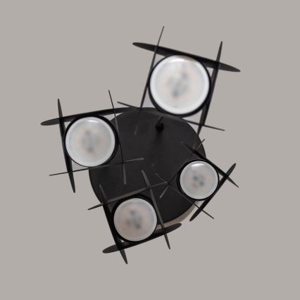 Lampa wisząca na lince GAMBIT 4xGU10/10W/230V czarna