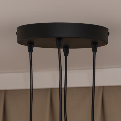 Lampa wisząca na lince GAMBIT 4xGU10/10W/230V czarna