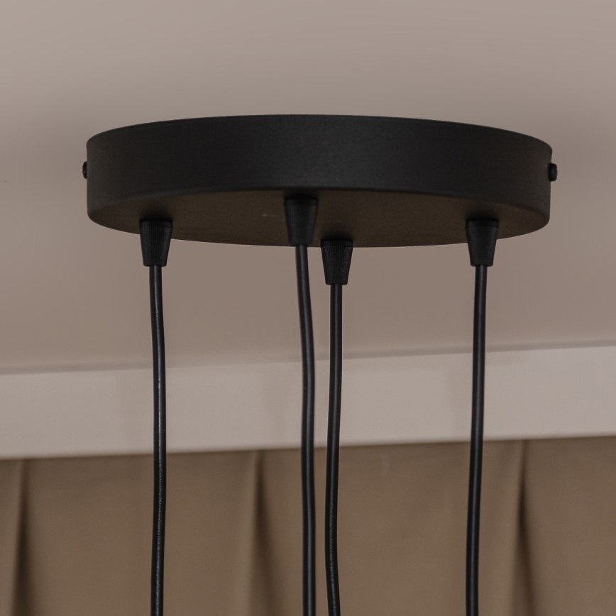 Lampa wisząca na lince GAMBIT 4xGU10/10W/230V czarna