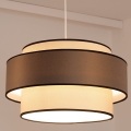 Lampa wisząca na lince GRACE 1xE27/60W/230V, śr. 40 cm, kremowa/szara