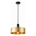 Lampa wisząca na lince HAKI 1xE27/60W/230V złota/czarna