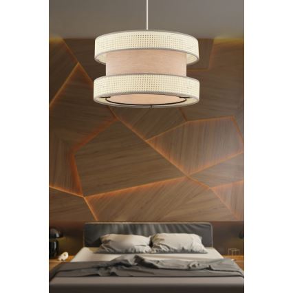 Lampa wisząca na lince HALO 1xE27/60W/230V beżowa/kremowa