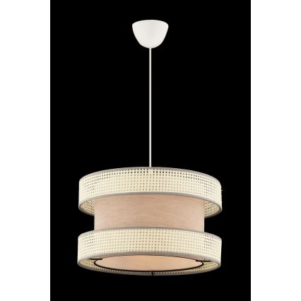 Lampa wisząca na lince HALO 1xE27/60W/230V beżowa/kremowa