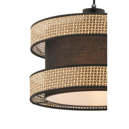 Lampa wisząca na lince HALO 1xE27/60W/230V brązowa/beżowa