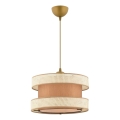 Lampa wisząca na lince HALO 1xE27/60W/230V brązowa/kremowa