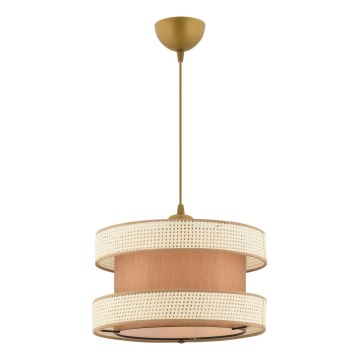 Lampa wisząca na lince HALO 1xE27/60W/230V brązowa/kremowa