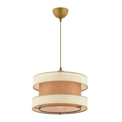 Lampa wisząca na lince HALO 1xE27/60W/230V brązowa/kremowa