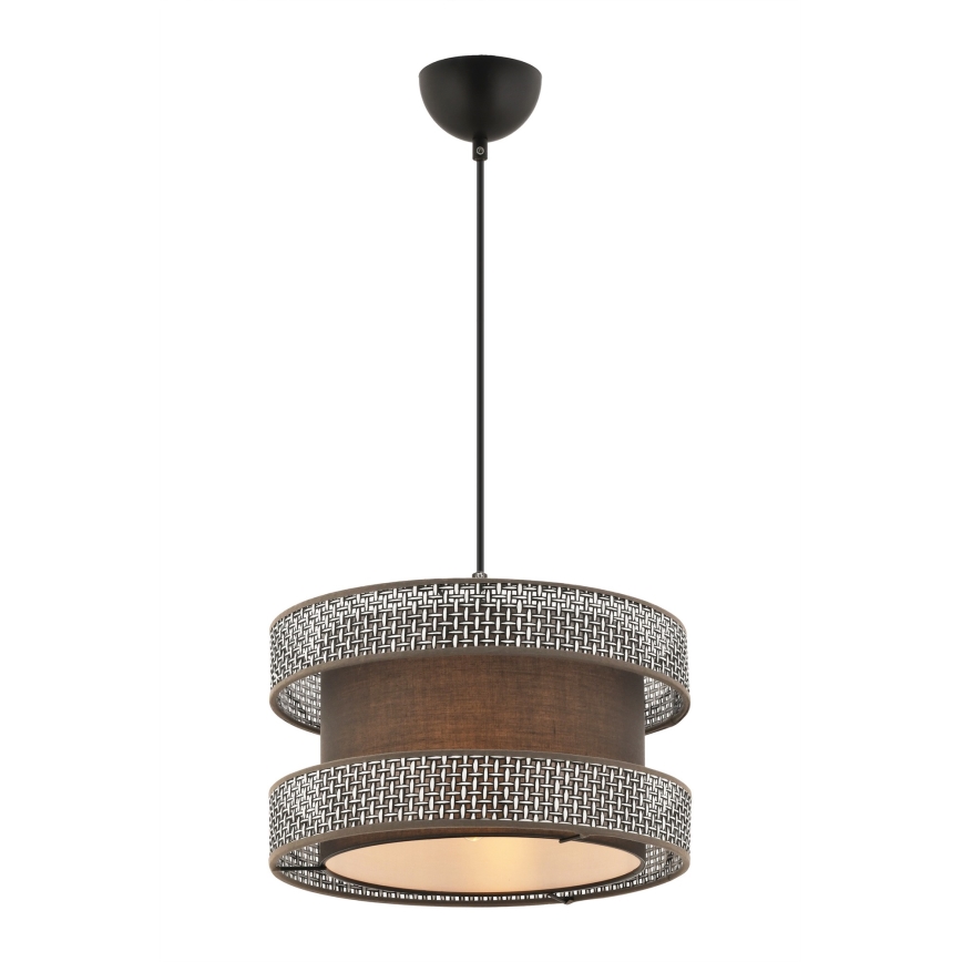 Lampa wisząca na lince HALO 1xE27/60W/230V brązowa/szara