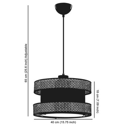 Lampa wisząca na lince HALO 1xE27/60W/230V brązowa/szara