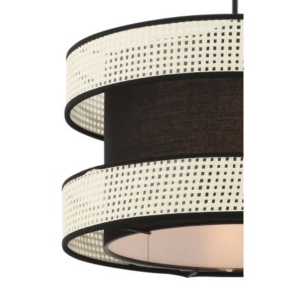 Lampa wisząca na lince HALO 1xE27/60W/230V czarna/kremowa