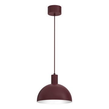 Lampa wisząca na lince HANDA 1xE27/15W/230V bordowa