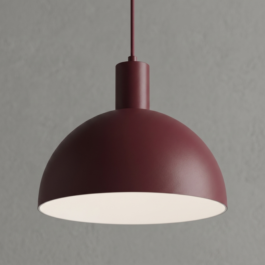 Lampa wisząca na lince HANDA 1xE27/15W/230V bordowa