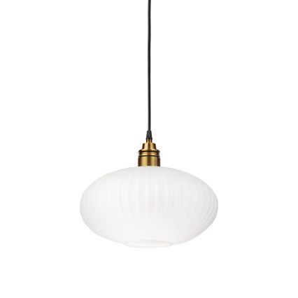Lampa wisząca na lince HECTOR 1xE27/15W/230V biała/mosiądz śr. 30 cm