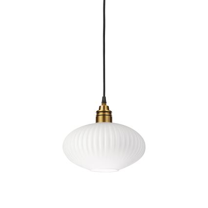 Lampa wisząca na lince HECTOR 1xE27/15W/230V biały/mosiądz śr. 25 cm