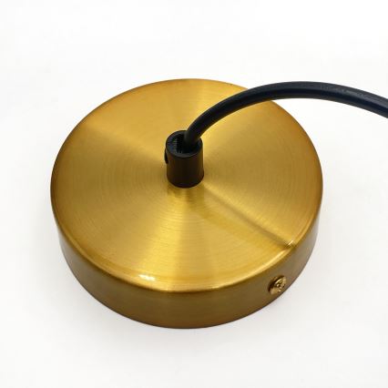 Lampa wisząca na lince HECTOR 1xE27/15W/230V biały/mosiądz śr. 25 cm