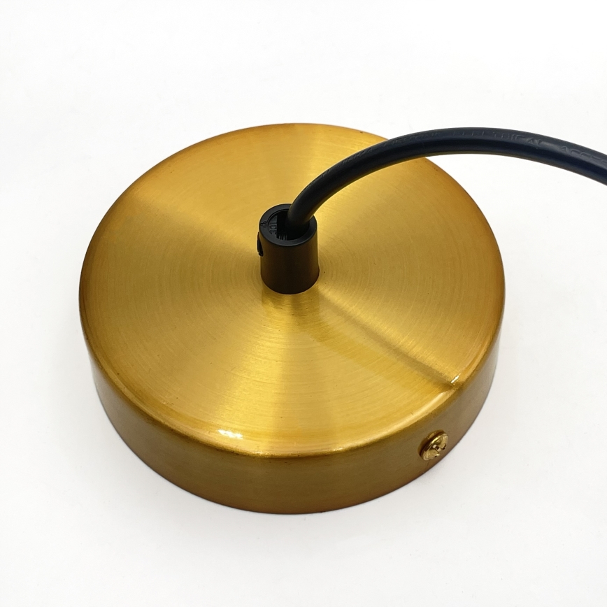 Lampa wisząca na lince HECTOR 1xE27/15W/230V biały/mosiądz śr. 25 cm