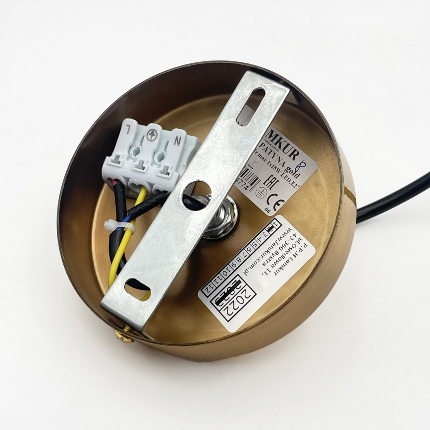 Lampa wisząca na lince HECTOR 1xE27/15W/230V śr. 14 cm