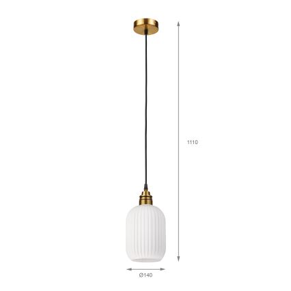 Lampa wisząca na lince HECTOR 1xE27/15W/230V śr. 14 cm