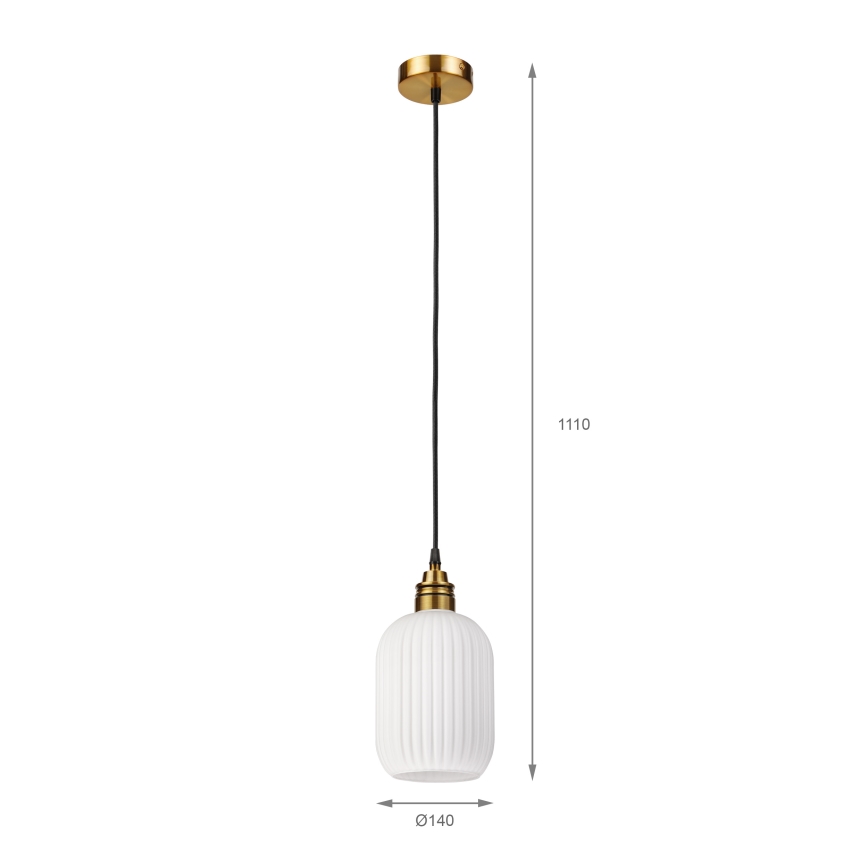 Lampa wisząca na lince HECTOR 1xE27/15W/230V śr. 14 cm