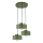 Lampa wisząca na lince IGNIA 3xE27/60W/230V zielona