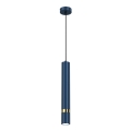 Lampa wisząca na lince JOKER 1xGU10/25W/230V niebiesko-złota
