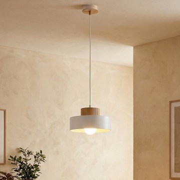 Lampa wisząca na lince KIVI 1xE27/15W/230V biała
