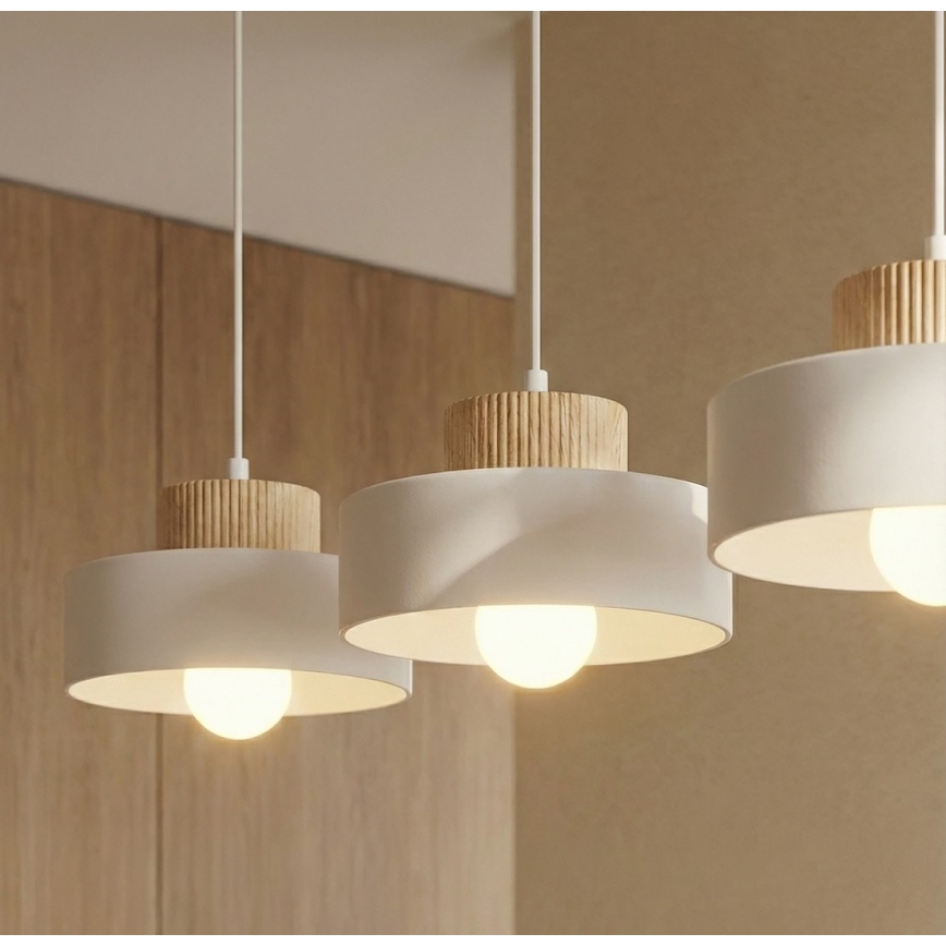 Lampa wisząca na lince KIVI 3xE27/15W/230V biała