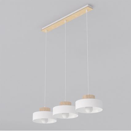 Lampa wisząca na lince KIVI 3xE27/15W/230V biała