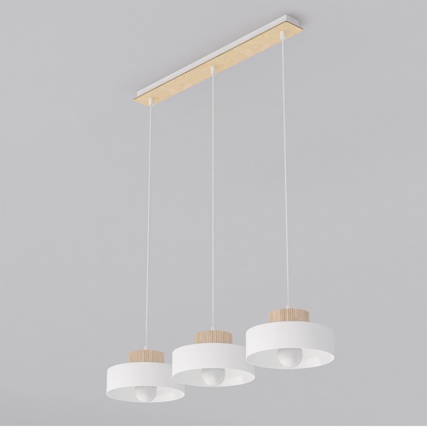 Lampa wisząca na lince KIVI 3xE27/15W/230V biała