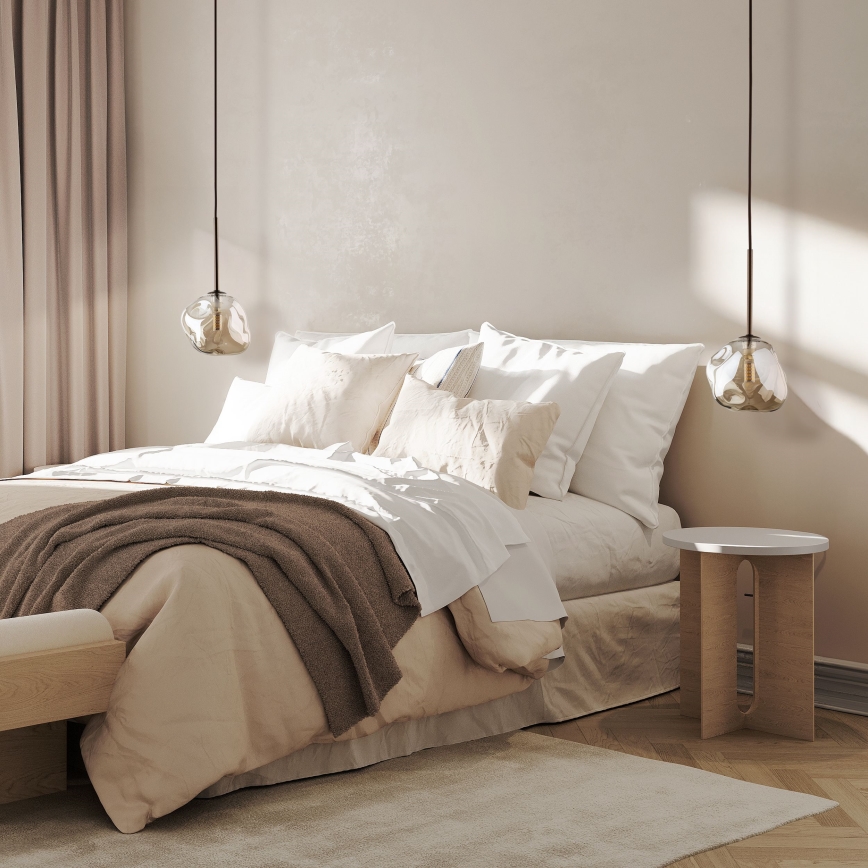 Lampa wisząca na lince LAVA 1xG9/8W/230V, kolor: brązowy/przydymiony beż