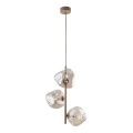 Lampa wisząca na lince LAVA 3xG9/8W/230V beżowy/dymny beż