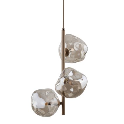 Lampa wisząca na lince LAVA 3xG9/8W/230V beżowy/dymny beż