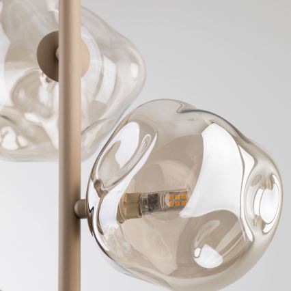 Lampa wisząca na lince LAVA 3xG9/8W/230V beżowy/dymny beż