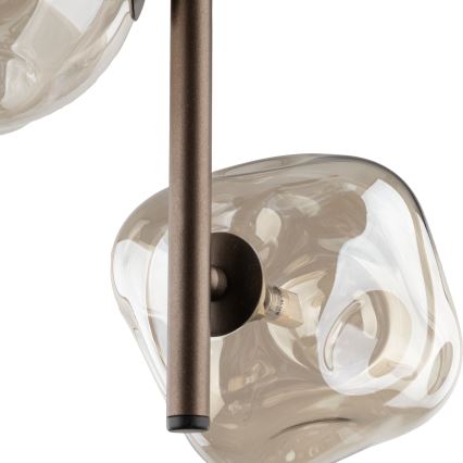 Lampa wisząca na lince LAVA 3xG9/8W/230V brązowa/przydymiony beż