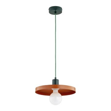 Lampa wisząca na lince LITO 1xE27/15W/230V miedziana/zielona