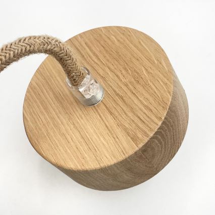 Lampa wisząca na lince LOOMIS 3xE27/15W/230V 83 cm beżowa/dąb