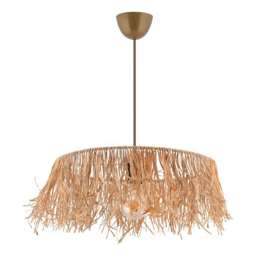 Lampa wisząca na lince MARISKA 1xE27/40W/230V, abażur z rafii