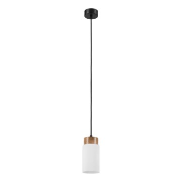 Lampa wisząca na lince MARKUS 1xE27/15W/230V czarny/dąb