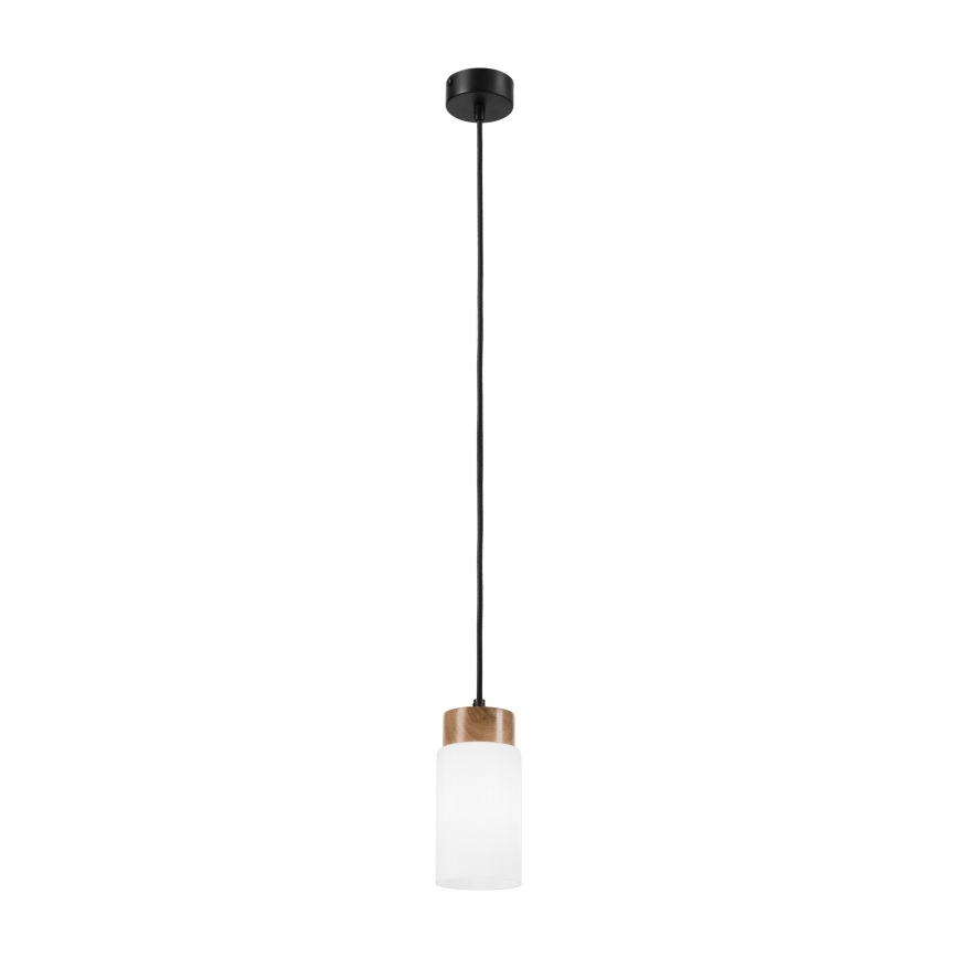 Lampa wisząca na lince MARKUS 1xE27/15W/230V czarny/dąb